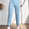 High Waist Press Crease Tapered Spring Women Pants
