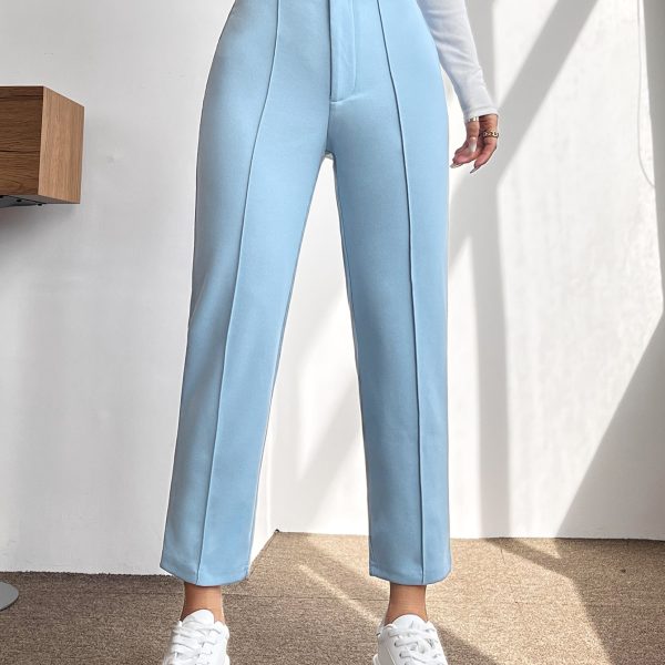 High Waist Press Crease Tapered Spring Women Pants