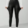 Ladies PU Leather High Elastic Leggings Trousers
