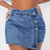 Women's Washed Faded Denim Shorts