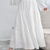 Solid Ruffle Hem Schiffy Skirt