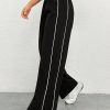 Side Contrast Color Straight Leg Pants