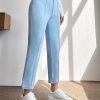 High Waist Press Crease Tapered Spring Women Pants