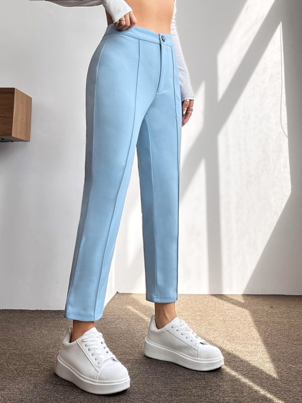 High Waist Press Crease Tapered Spring Women Pants