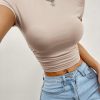 Summer 3pcs/Set Ladies' Pleated Short Sleeve T-Shirt