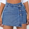 Women's Washed Faded Denim Shorts