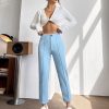 High Waist Press Crease Tapered Spring Women Pants