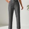 High Waist Slant Pocket Suit Pants