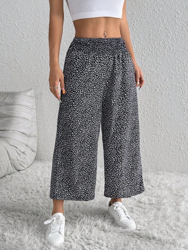 Women's Casual Loose All-Over Ditsy Floral Pants (Cut Randomly)