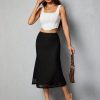 Women's Solid Color Mermaid Hem Skirt
