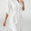 Solid Button Front Shirt Dress