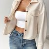 Flap Pocket Drop Shoulder Button Front Overcoat