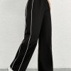 Side Contrast Color Straight Leg Pants
