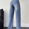 Women's Straight Loose Casual Jeans With Pockets, Versatile