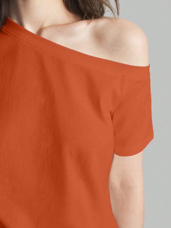 Women's Summer Solid Color Asymmetric Collar Short Sleeve Casual T-Shirt