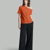 Women's Summer Solid Color Asymmetric Collar Short Sleeve Casual T-Shirt