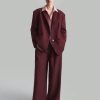 Pink Loose Elegant & Comfortable Work Blouse, Long Sleeve Women Cotton Tops