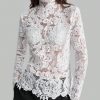 Women's Elegant High Collar Blouse For Fall Winter Back To School Uniform