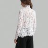 Women's Elegant High Collar Blouse For Fall Winter Back To School Uniform