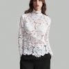 Women's Elegant High Collar Blouse For Fall Winter Back To School Uniform