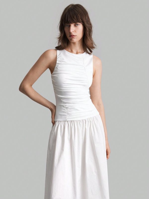 Ladies' Patchwork Cotton Midi Dress, Casual Autumn Outfit For School Or Everyday Wear