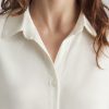 1pc Women Long Silk Dress, Elegant Milky White, For Autumn/Winter Wear