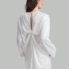 Women's Solid Color Minimalist Casual Long Sleeve Shirt Baggy Shirts Halter Top