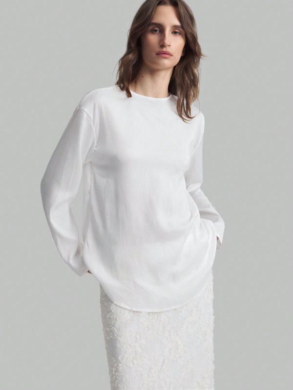 Women's Solid Color Minimalist Casual Long Sleeve Shirt Baggy Shirts Halter Top