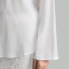 Women's Solid Color Minimalist Casual Long Sleeve Shirt Baggy Shirts Halter Top