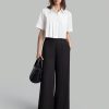Women Summer Solid Color Pleated Short Sleeve Casual Shirt, Autumn Clothing, Back To School, Outerwear, Cotton