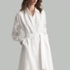 White Embroidered Linen Casual Shirtwaist Dress With Lining
