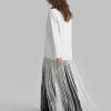 Women's Fashion Autumn Contrast Color Splicing Tassel Hem Blouse