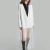 Women's Fashion Autumn Contrast Color Splicing Tassel Hem Blouse