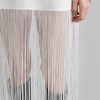 Women's Fashion Autumn Contrast Color Splicing Tassel Hem Blouse