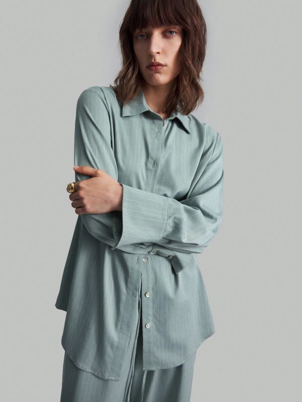 Women's Casual Striped Long Sleeve Blouse, Spring/Summer/Autumn Wardrobe Essential, Formal/Casual/Back To School/Outings