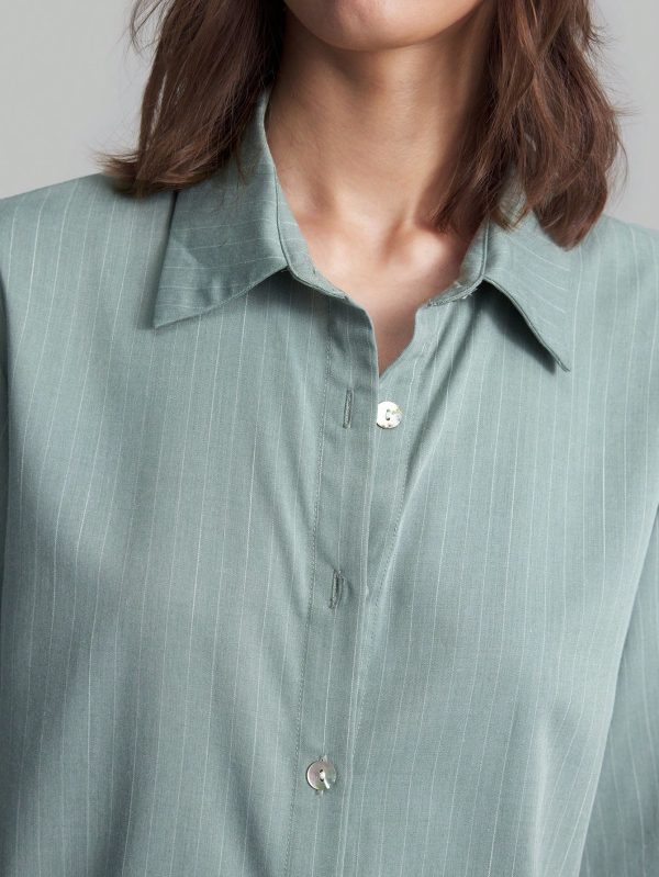 Women's Casual Striped Long Sleeve Blouse, Spring/Summer/Autumn Wardrobe Essential, Formal/Casual/Back To School/Outings