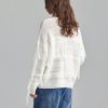 Women's Solid Color Crew Neck Casual Long Sleeve Pullover Sweater