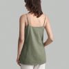 Women Solid Color Spaghetti Strap Tank Top With Side Slit