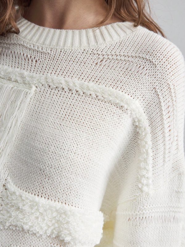 Women's Solid Color Crew Neck Casual Long Sleeve Pullover Sweater