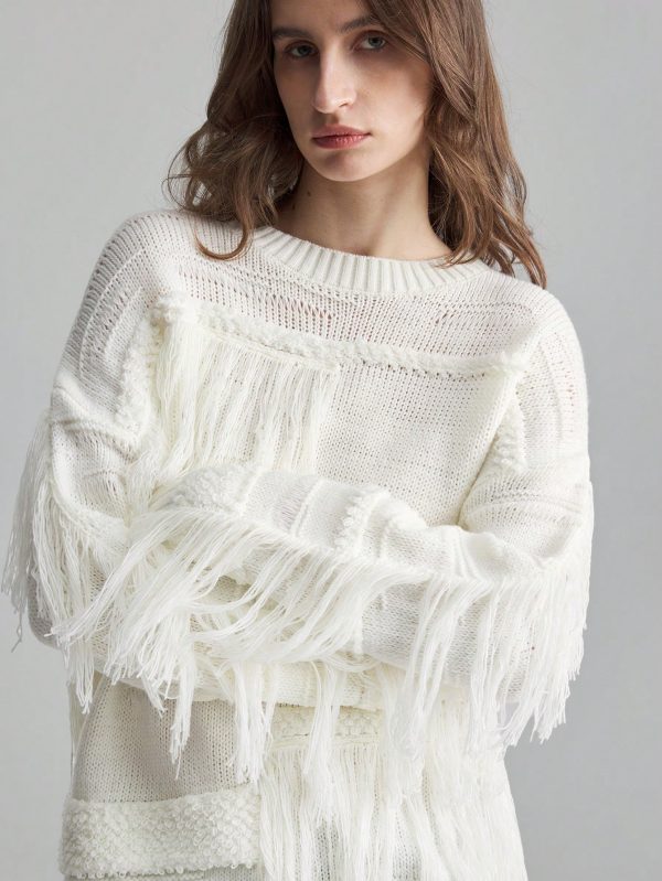 Women's Solid Color Crew Neck Casual Long Sleeve Pullover Sweater
