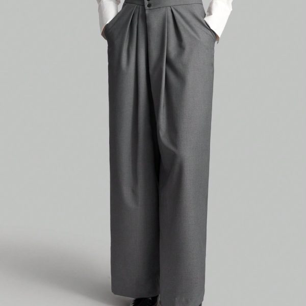 Women's Gray Suit Pants, Fall Clothing, Back To School, Casual Wear