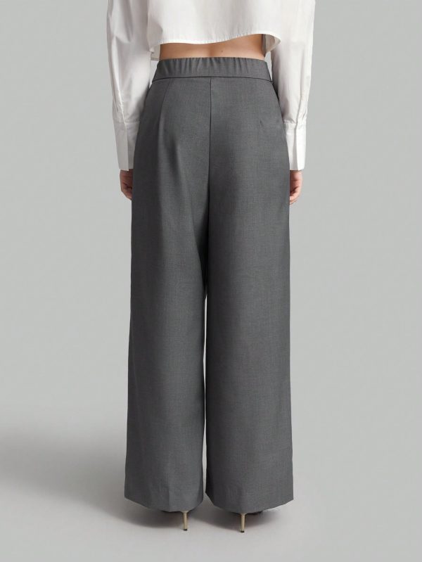 Women's Gray Suit Pants, Fall Clothing, Back To School, Casual Wear