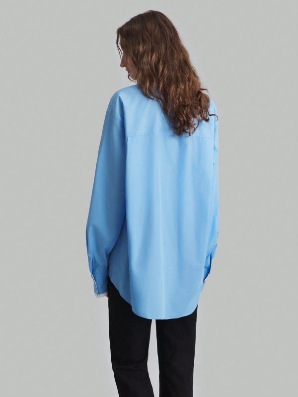Women 2 In 1 Long Sleeve Blouse, For Autumn/Winter, Back To School Outfit