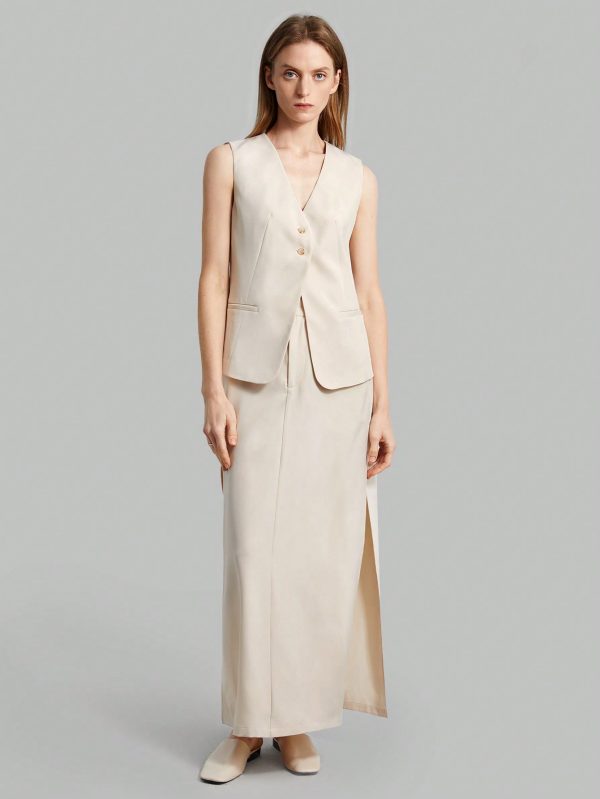 Women'S Solid Color Vest Suit Jacket
