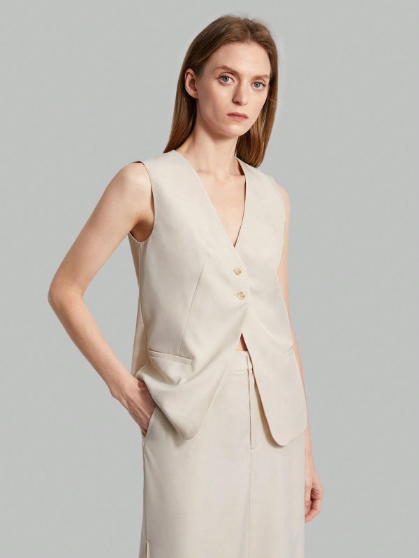 Women'S Solid Color Vest Suit Jacket
