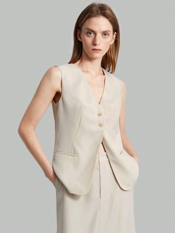 Women'S Solid Color Vest Suit Jacket