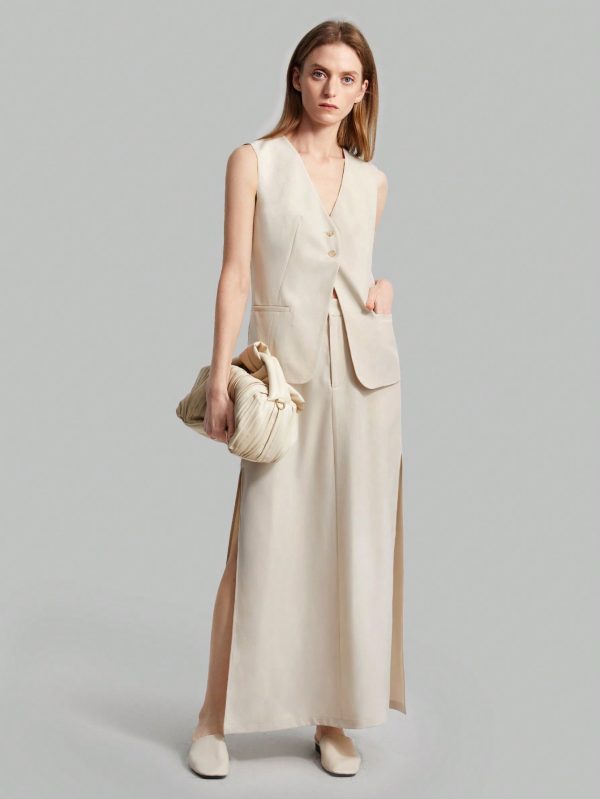 Women'S Solid Color Vest Suit Jacket