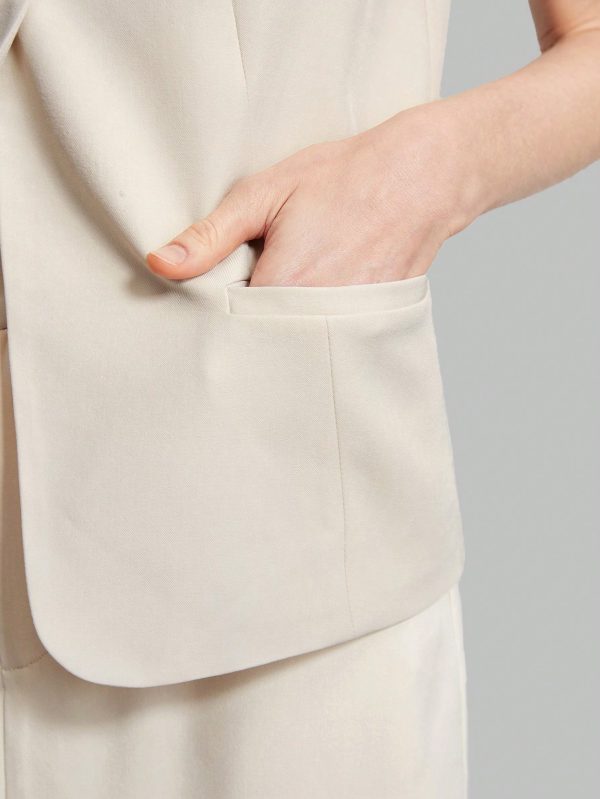 Women'S Solid Color Vest Suit Jacket