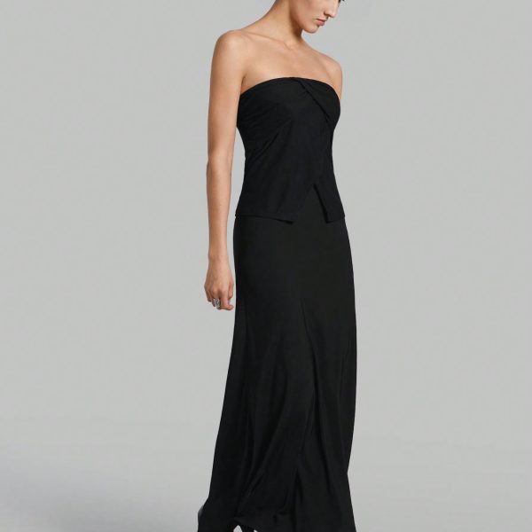 Women's Pleated Strapless Top