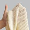 Women's Knitted Tank Top, Stand Collar, Sleeveless, Hollow-Out, Cream Yellow, Autumn Outfit, Back To School, Outdoor Wear